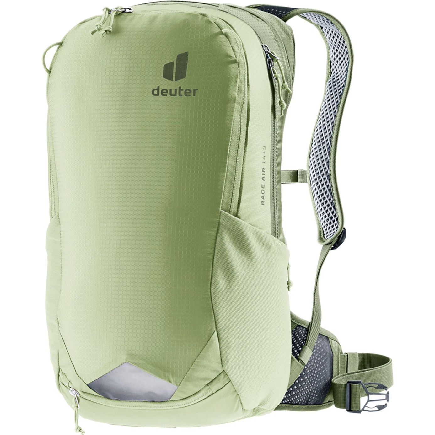 Ақ фонда көрсетілген Deuter Race Air 14+3 рюкзак
