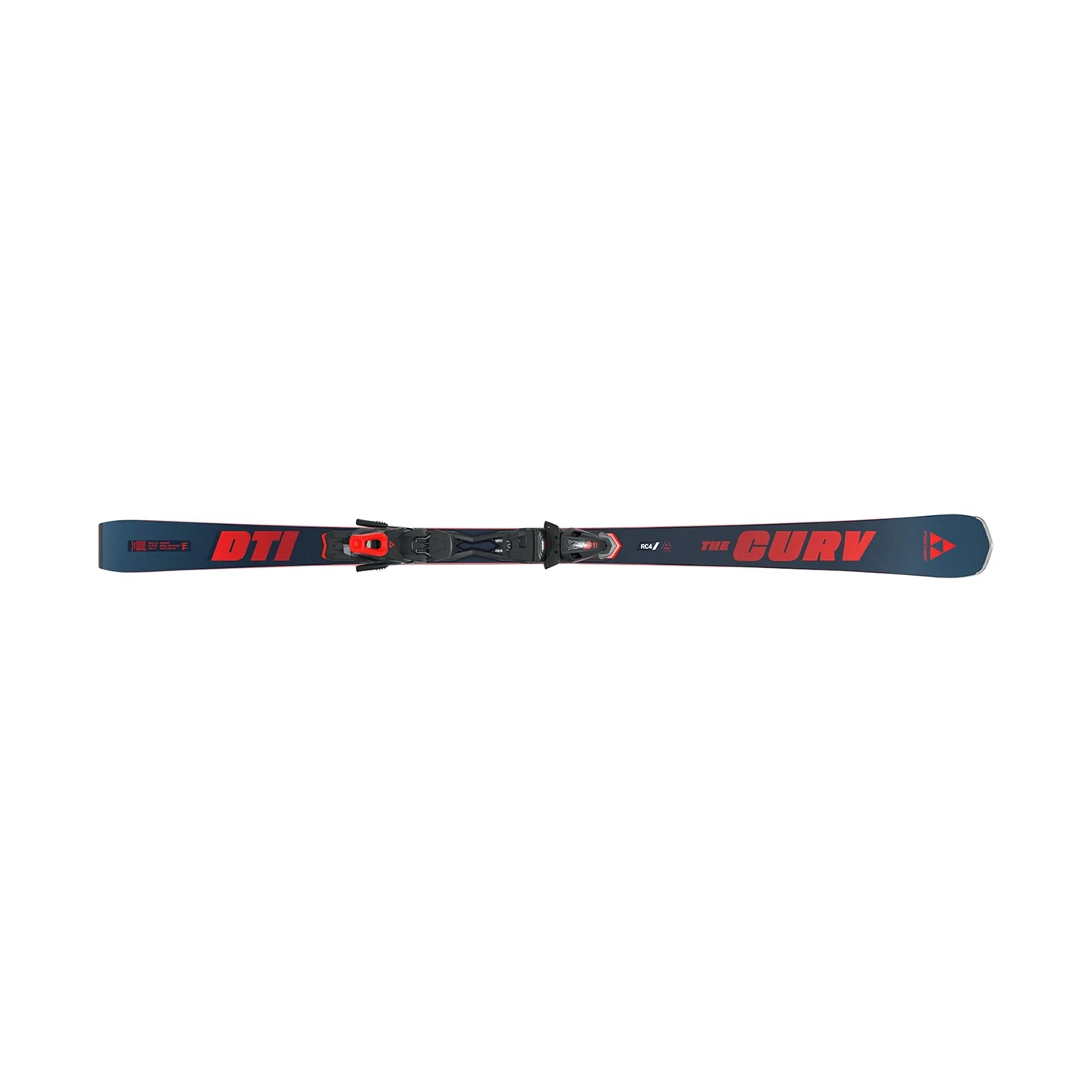 Fischer The Curv DTI AR + RS 11 PR бекітпелері бар тау шаңғысы, ақ фонда