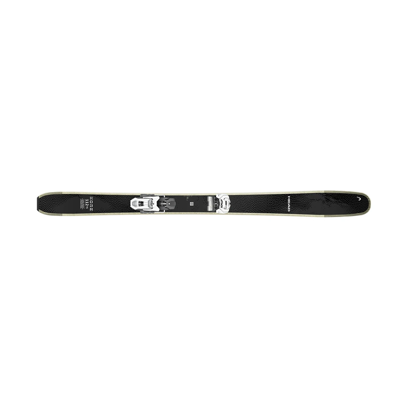 Head Kore 112 Ti + Attack 14 GW бекітпелері бар тау шаңғысы, ақ фонда